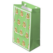 Psychedelic Pine Pattern Gift Bag Klein Cadeauzakje (Achterkant Gekanteld)
