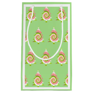 Psychedelic Pine Pattern Gift Bag Klein Cadeauzakje