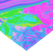 Psychedelic Pink en Red Hibiscus Flower Tafelkleed (Gekanteld)