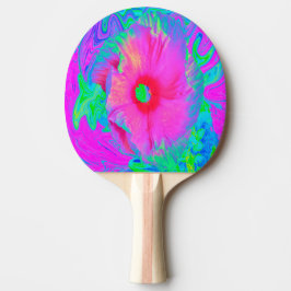 Psychedelic Pink en Red Hibiscus Flower Tafeltennisbatje