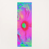 Psychedelic Pink en Red Hibiscus Flower Yogamat (Voorkant)