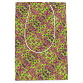 PSYCHEDELIC PINK FLAMINGO GIFT BAG Med Medium Cadeauzakje (Voorkant)