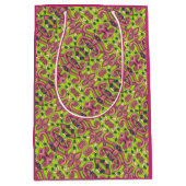 PSYCHEDELIC PINK FLAMINGO GIFT BAG Med Pink Medium Cadeauzakje (Voorkant)