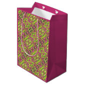 PSYCHEDELIC PINK FLAMINGO GIFT BAG Med Pink Medium Cadeauzakje (Achterkant Gekanteld)
