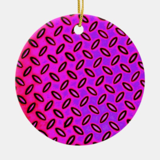 Psychedelic Pink Patterned Ornament (Voorkant)
