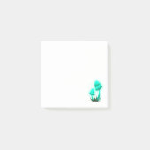 Psychedelic Pixie Pet Gloeiende Cyan Mushroom Post-it® Notes (Voorkant)
