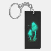 Psychedelic Pixie Pet Gloeiende Cyan Mushroom Sleutelhanger (Voorkant Links)