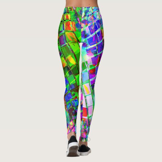Psychedelic Planet Disco Ball Leggings (Achterkant)