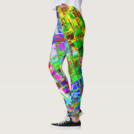 Psychedelic Planet Disco Ball Leggings (Links)