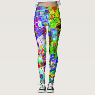 Psychedelic Planet Disco Ball Leggings