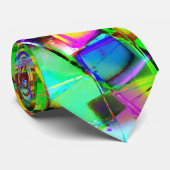 Psychedelic Planet Disco Ball Stropdas (Opgerold)