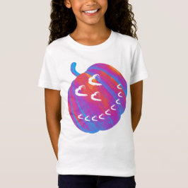 Psychedelic pompoen hart T-shirt