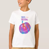 Psychedelic pompoen hart T-shirt (Voorkant)