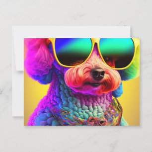 Psychedelic Poodle Briefkaart