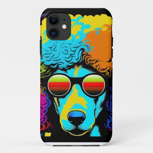 Psychedelic Poodle Dog Design Case-Mate iPhone Case (Achterkant)