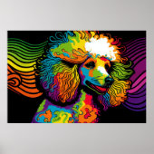 Psychedelic Poodle Dog Design Poster (Voorkant)