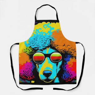 Psychedelic Poodle Dog Design Schort