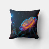 Psychedelic Poppy in Moonlight Kussen (Achterkant)