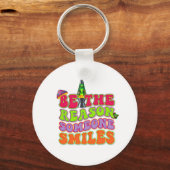 PSYCHEDELIC POSITIVE LAVA LAMP HIPPIE MUSHROOM SLEUTELHANGER (Voorkant)