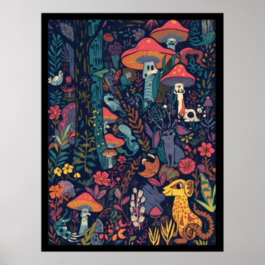 Psychedelic poster print (Voorkant)