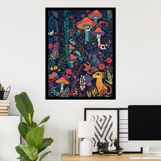 Psychedelic poster print (Thuiskantoor)