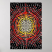 Psychedelic Poster: Vertigo Abstract: explosie Poster (Voorkant)