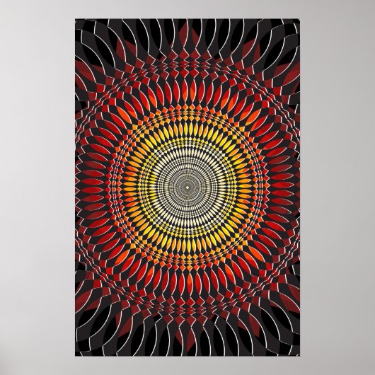 Psychedelic Poster: Vertigo Abstract: explosie Poster (Voorkant)