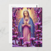  psychedelic Protection From Evil Mary Briefkaart (Voorkant / Achterkant)