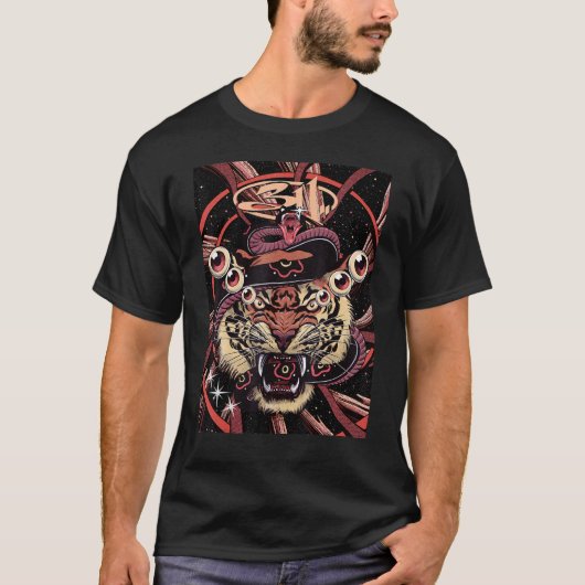 Psychedelic Psytrance paddenstoel Surreal T T-shirt (Voorkant)