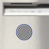 Psychedelic Pulse in Blue and Yellow Magnet (Insitu (Vaatwasser))