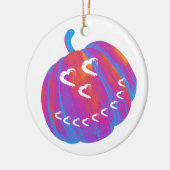 Psychedelic Pumpkin Heart Car Ornament (Links)