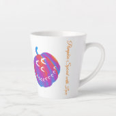 Psychedelic Pumpkin Hearts Latte Mok (Rechts)