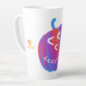 Psychedelic Pumpkin Hearts Latte Mok (Linkerhoek)