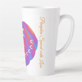 Psychedelic Pumpkin Hearts Latte Mok (Rechts)