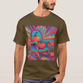 Psychedelic Pumpkins Stoel Bruin T-shirt
