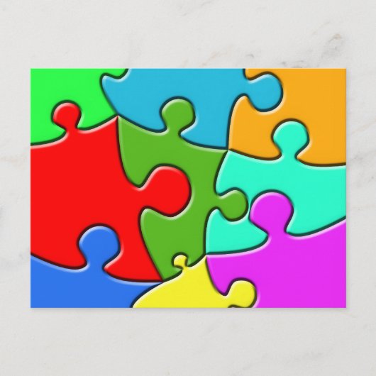 Psychedelic Puzzle Briefkaart (Voorkant)