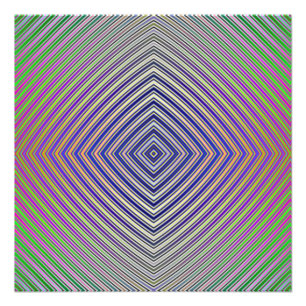 Psychedelic Pyramid Plan Foto Afdruk