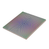 Psychedelic Pyramid Plan getild Tegeltje (Zijkant)