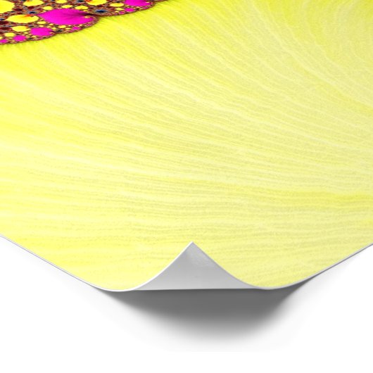 Psychedelic Rabbit Hole Fractal Abstracte Art Poster (Hoek)