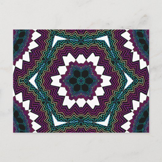 Psychedelic Radiaal Ontwerp: Briefkaart (Voorkant)