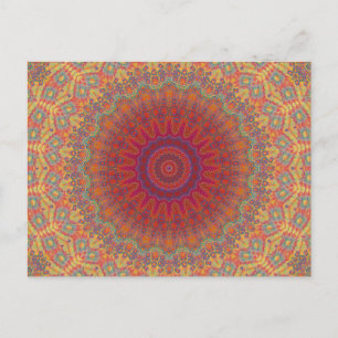 Psychedelic Radiaalpatroon: Briefkaart
