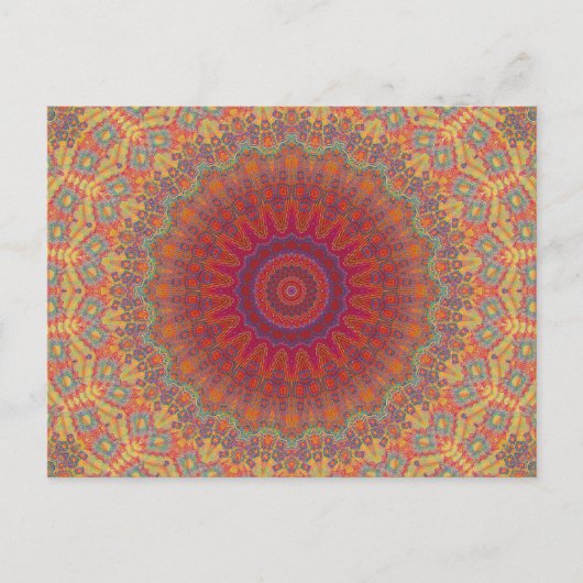 Psychedelic Radiaalpatroon: Briefkaart (Voorkant)