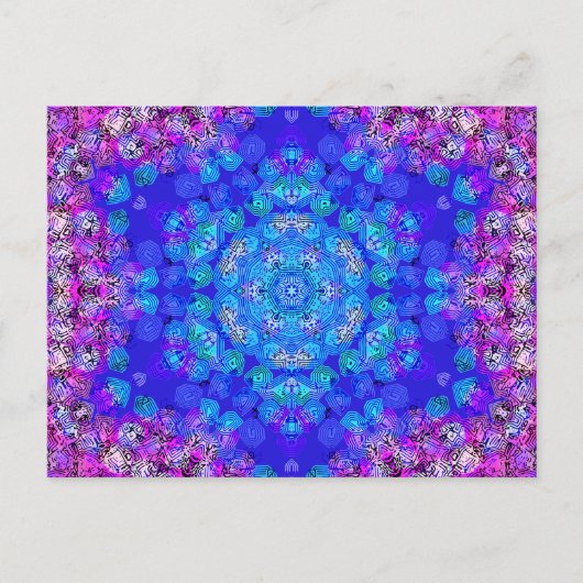 Psychedelic Radiaalpatroon: Briefkaart (Voorkant)