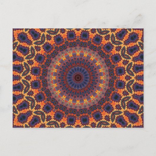 Psychedelic Radiaalpatroon: Briefkaart (Voorkant)