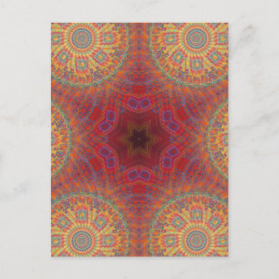 Psychedelic Radial Artwork: Briefkaart