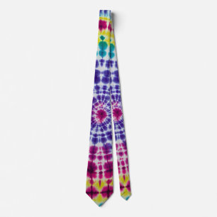 Psychedelic Radial Batik Tie Dye Abstracte Art Stropdas