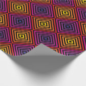 Psychedelic Rainbow Chevron Patroon Cadeaupapier (Hoek)