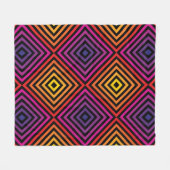 Psychedelic Rainbow Chevron Patroon Fleece Deken (Voorkant (Horizontaal))