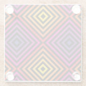 Psychedelic Rainbow Chevron Patroon Glazen Onderzetter (Achterkant)