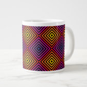 Psychedelic Rainbow Chevron Patroon Grote Koffiekop (Voorkant rechts)